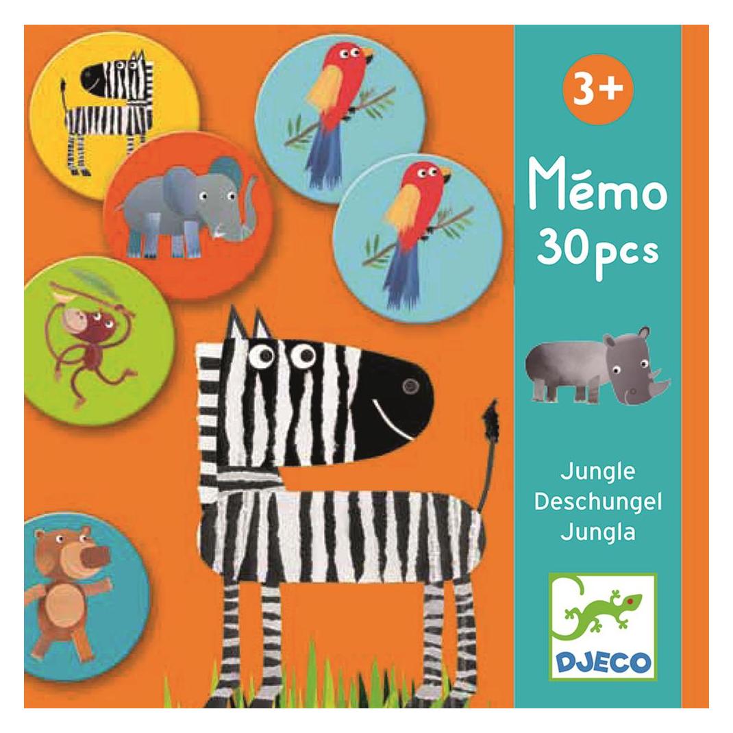 Djeco Lernspiel Memo Im Dschungel (mult) (Deutsch, Englisch, Französisch, Italienisch, 2 - 4 Spieler) (5408159)