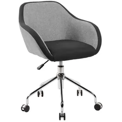 Dmora Bürostuhl Mandurah, Arbeitsbürostuhl, Ergonomischer Bürostuhl, 56x58h77/84 cm, Grau und Schwarz