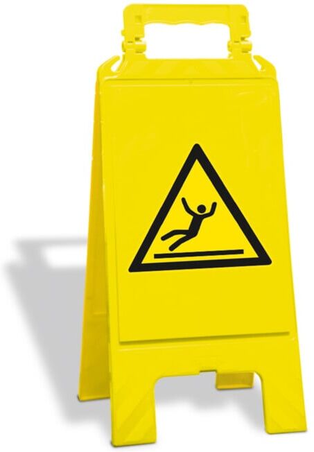 MORAVIA Panneau d’avertissement pliable jaune avec symbole de risque de glissade (345.20.868)