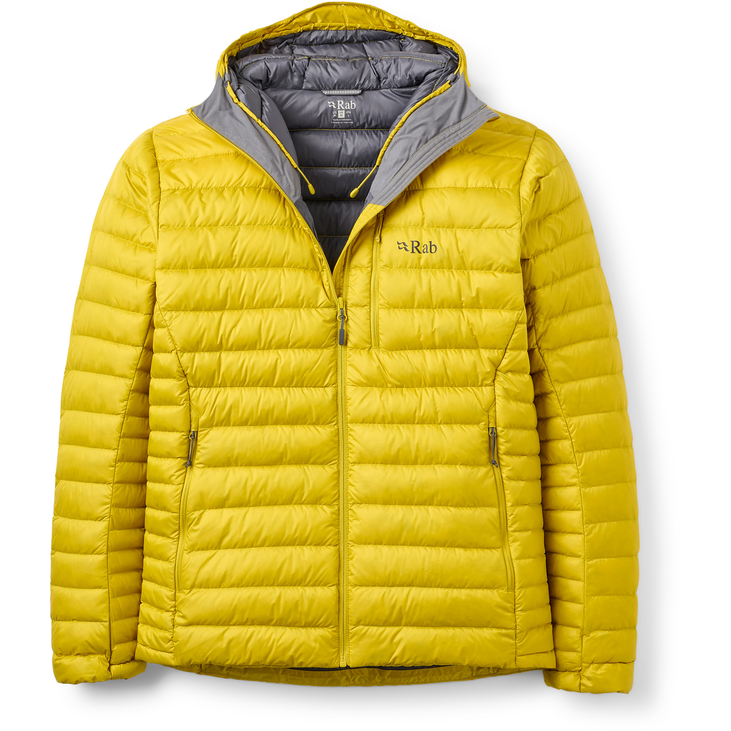 Rab Microlight Alpine Hoody Herren Isolationsjacke gelb Größe XXL Bergsteigen | Alpinklettern Wasserabweisend Wasserabweisend