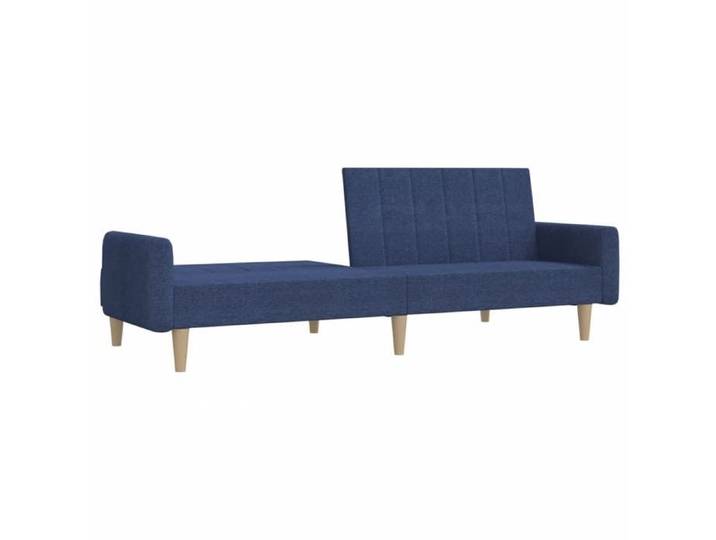 Meuble Sofa - HAOSHOP - Canapé-lit à 2 places bleu tissu&01_123030