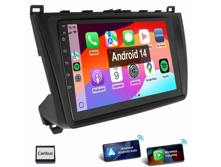 ESSGOO Für Mazda 6 GH GG 2007-2012 Android radio Autoradio (RDS, Digitalradio (DAB), FM, Apple Carplay Android Auto SWC EQ BT)