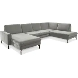 ComfortPlan Wohnlandschaft Detroit S Stoff Grau Grey