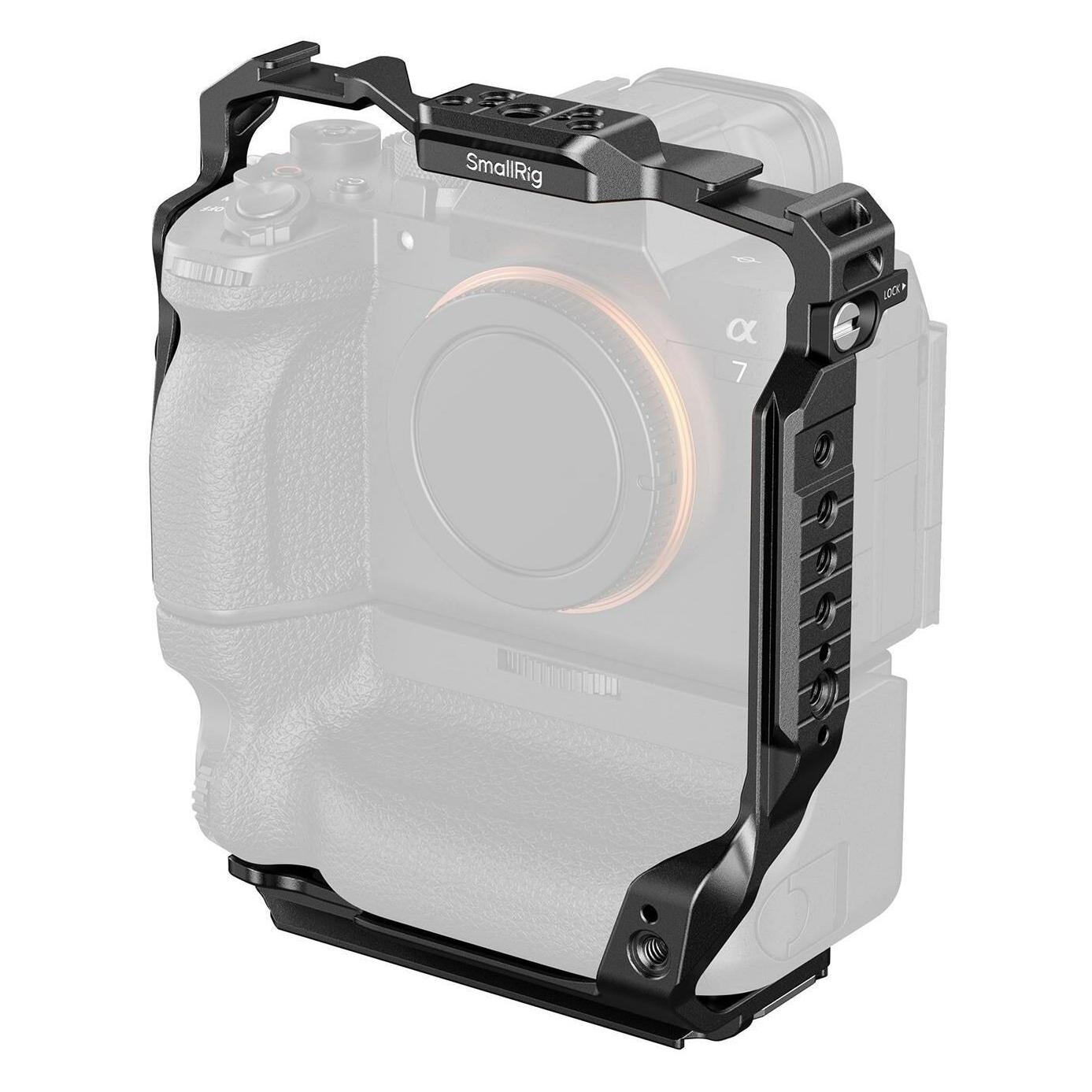 SmallRig 6114 Cage for Sony Alpha 7R V / 7 IV / 7S III / 1 / 7R IV / 7 V with Vertical Grip VG-C4EM (Cage) (6114)