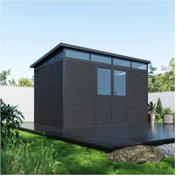 Weide Weide Aluminium & Wpc Gartenhaus 338X218 Cm Anthrazit