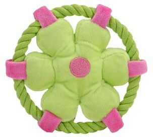 Inspired Living PawGrip Interactive Dog Rope Toy For Chewing, Fetch & Teeth Cleaning green