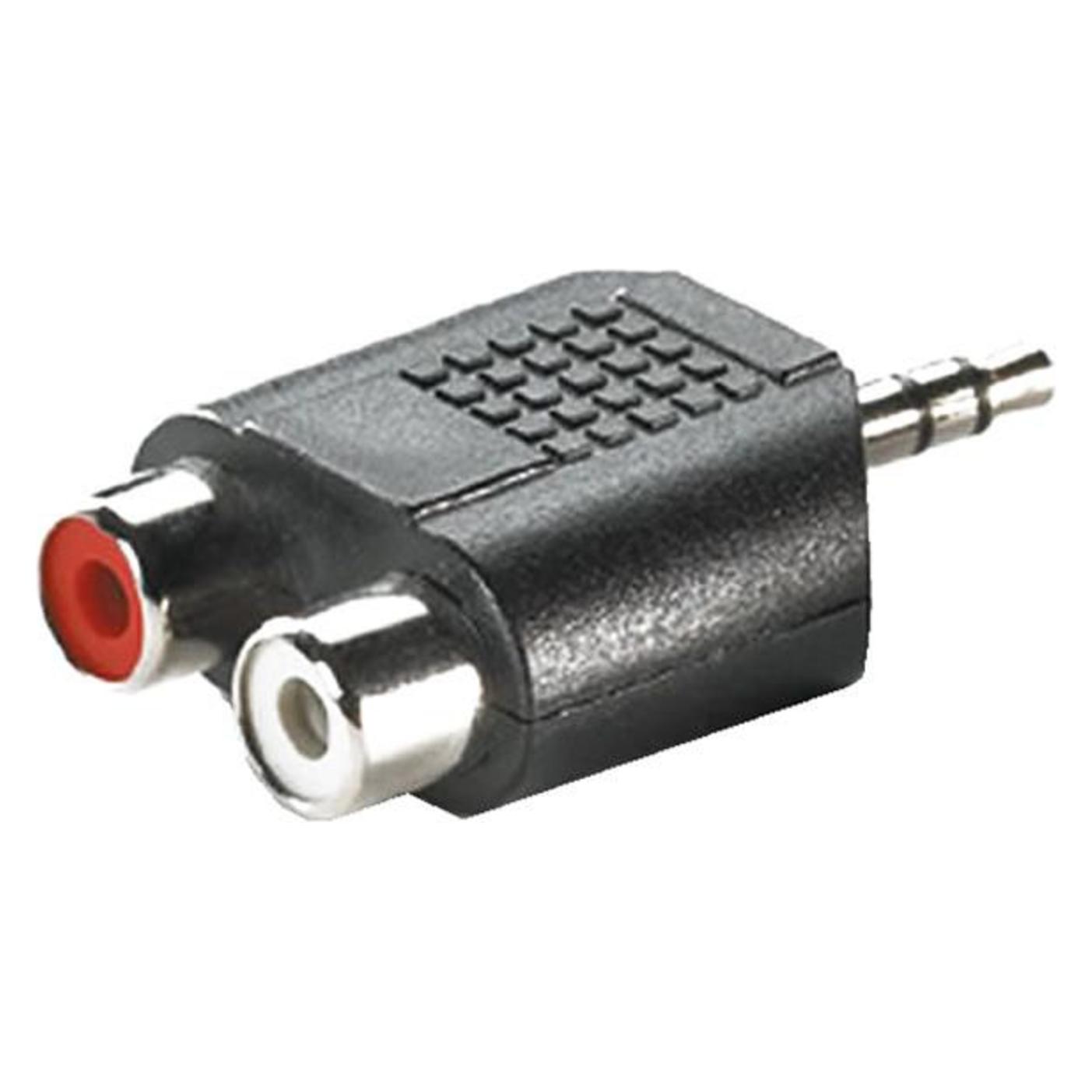 Value 3,5mm (ST)-zu-Cinch (2x BU) Adapter (Winkeladapter) (11.99.4441)