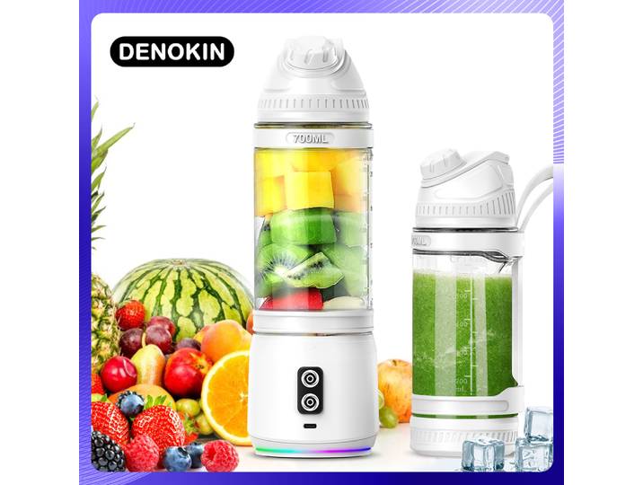 Presse-agrumes électrique Portable 700ML, Rechargeable par USB, Milkshake aux fruits, Smoothie, Mini mélangeur pour cuisine, voyage, Camping en plein air, pique-nique.