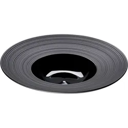 Stalgast Porzellan Suppenteller aus der Serie Gourmet Kontrast, schwarz, Ø 265 mm