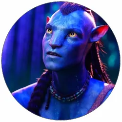 Essbares Papier-Avatar – Gesicht Neytiri, 19,5 cm