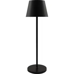 RK 1451384 - 1,2 W Akku LED Tischlampe IP54 schwarz, Dimmbar, 38 cm