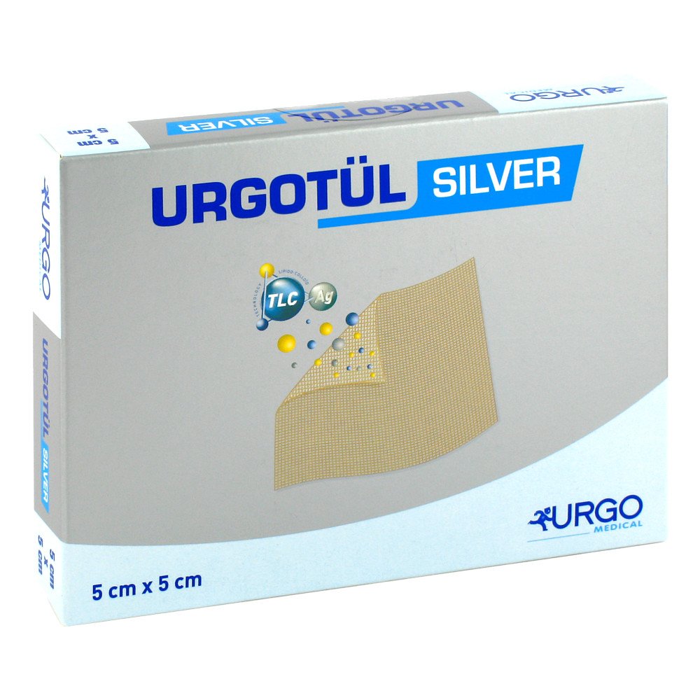 Urgo GmbH Urgotül Silver 5x5 cm Wundgaze 05046461
