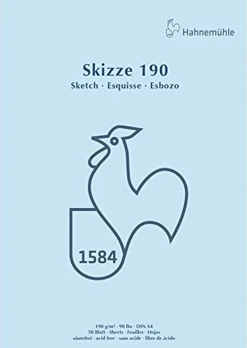 HAHNEMÜHLE Skizzenblock Skizze 190 DIN A4, 1 Block