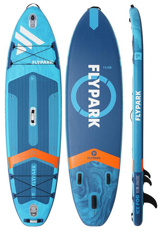 Aufblasbares Paddleboard, 335 x 89 x 15 cm, blau - leicht, 14,5 kg - für Wassersport