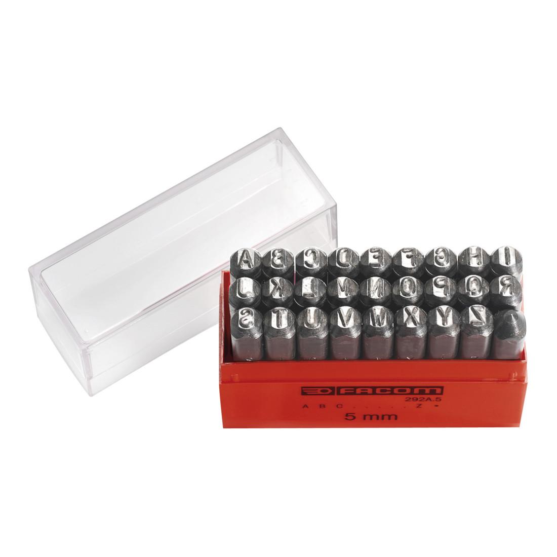 Facom Schlagbuchstaben A - Z, 8 mm, 27-tlg (292A.8)