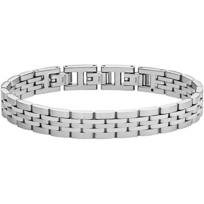 Armband FOSSIL "Schmuck Geschenk Edelstahl Armkette Arden", silber (edelstahlfarben), Armbänder, Damen, 21,6cm, Edelstahl, Armband