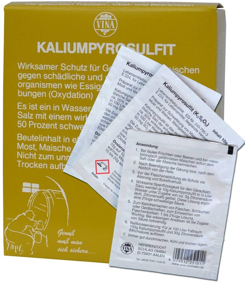 Vina Schwefelung mit Kaliumpyrosulfit 10 x 10 g