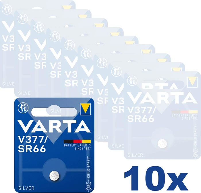 VARTA Silver Coin V377/SR66 Napfblister Batterie (10er Pack)