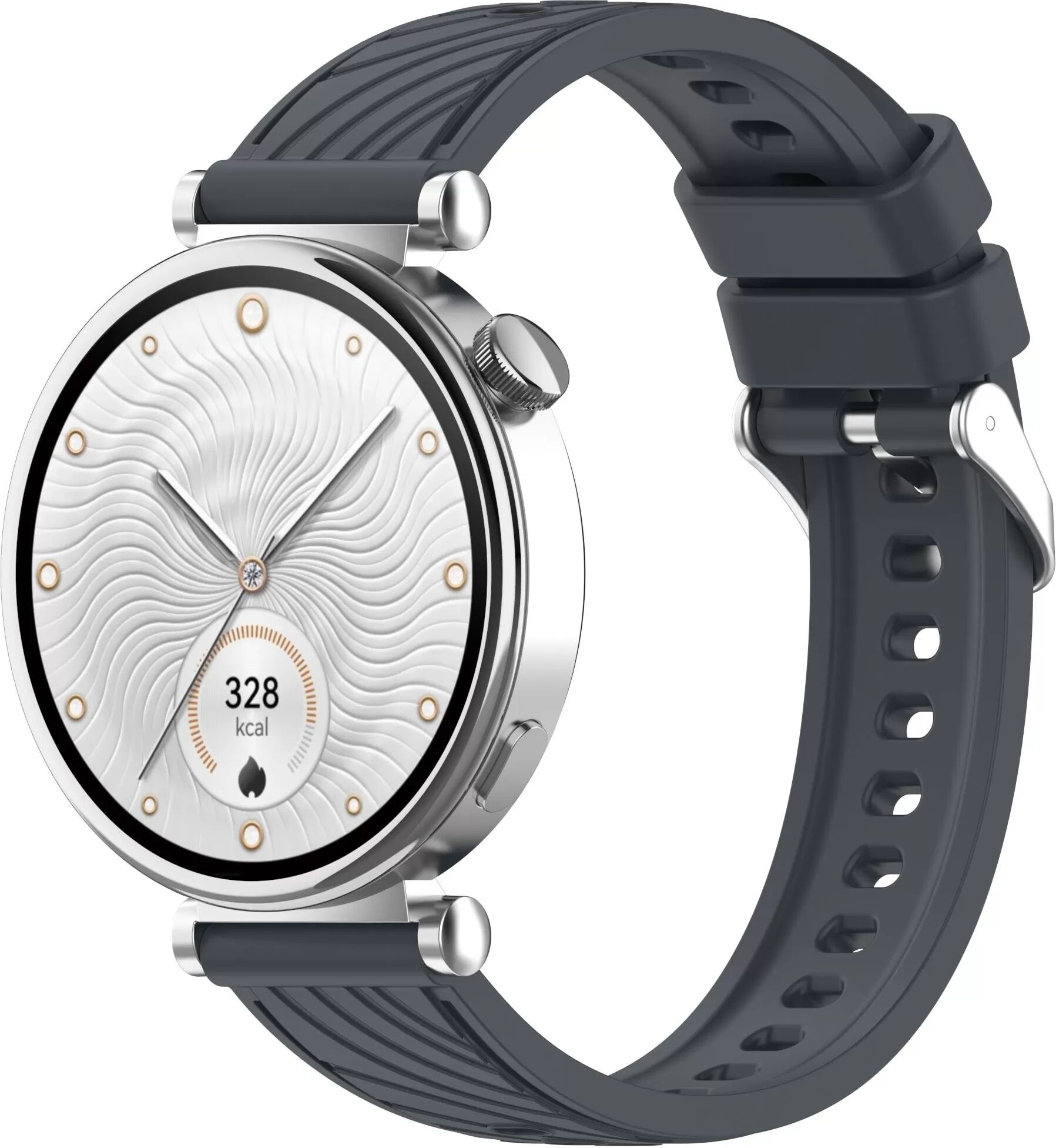 INF Stilvolles Silikonarmband für Huawei GT5/GT5 Pro – 18 mm Grau