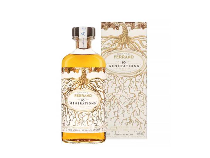 COGNAC FERRAND - 10 Générations - Cognac - 46% Alcool - Origine : France/Poitou-Charentes - Notes de fruits confits &amp; noix - 50 cl
