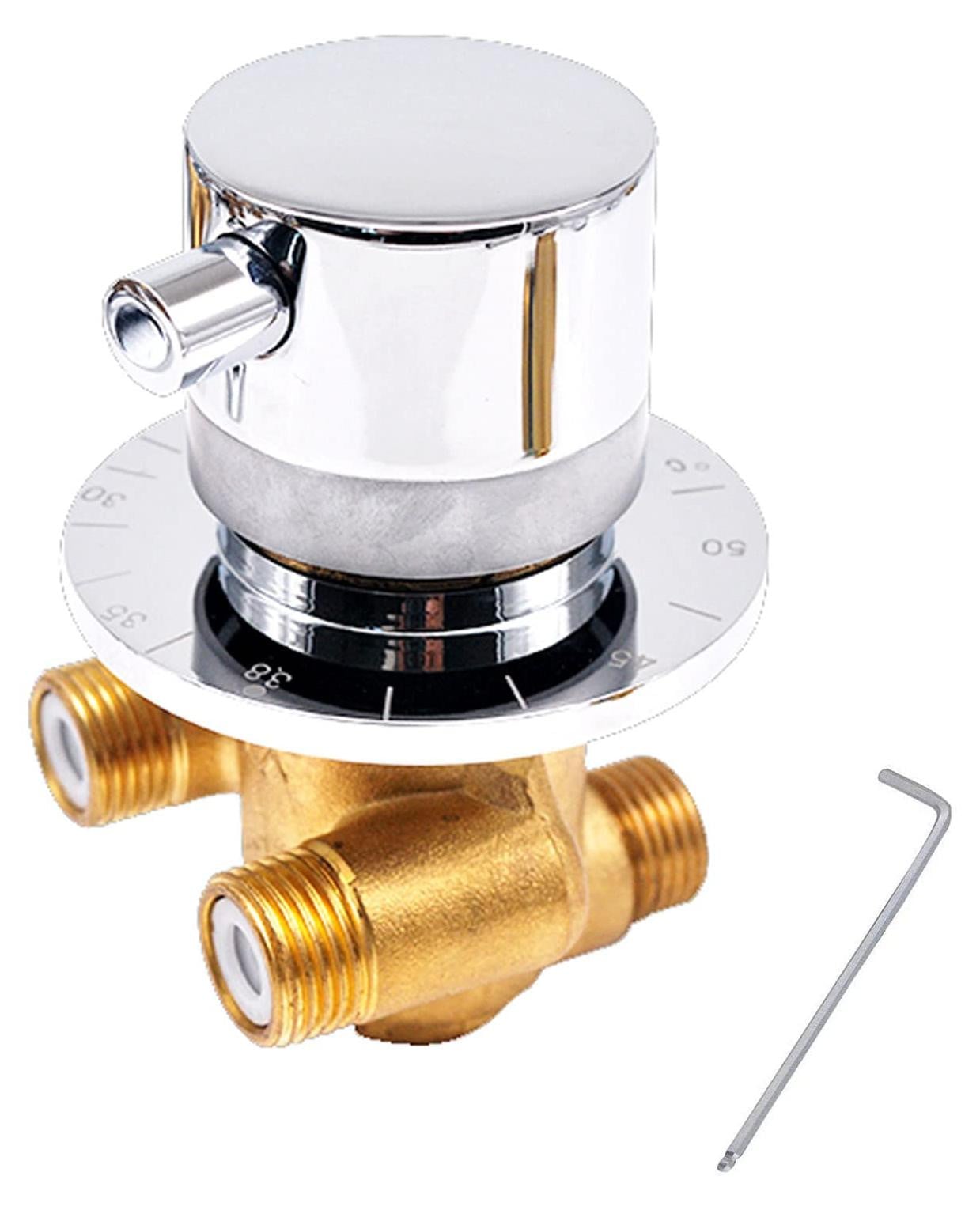 Solidchoice Thermostaat mengkraan voor bad en douche, wandmontage, messing