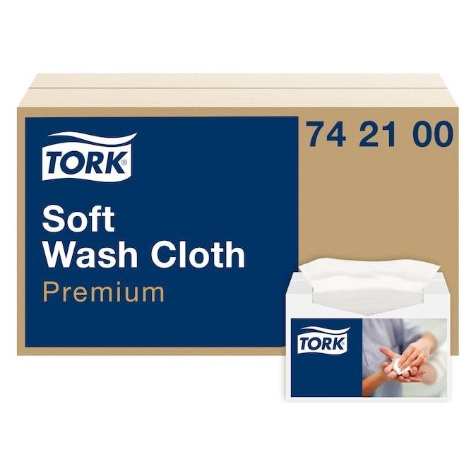 Tork Vaskeklud premium soft 8 box af 135 klude/kar - (1080 ark pr. karton) (8x) (TOR742100)