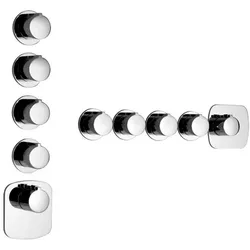 Gessi Anello, Fertigmontageset mit 4 separaten Wegen, 43238710, Farbe: Messing PVD
