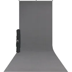 WESTCOTT X-Drop Kit Backdrop Stand mit Hintergrund grau (1.5m x 3.7m)