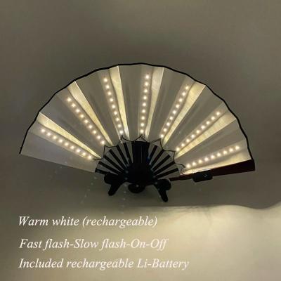Uplift Picks LED Folding Fan Light Up Hand Fan Glowing Party Festival Fan 22