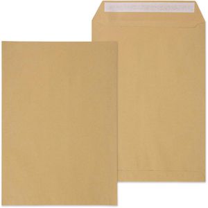 TipTop-Office Versandtaschen braun, B4, ohne Fenster, haftklebend, aus Papier, 10 Stück