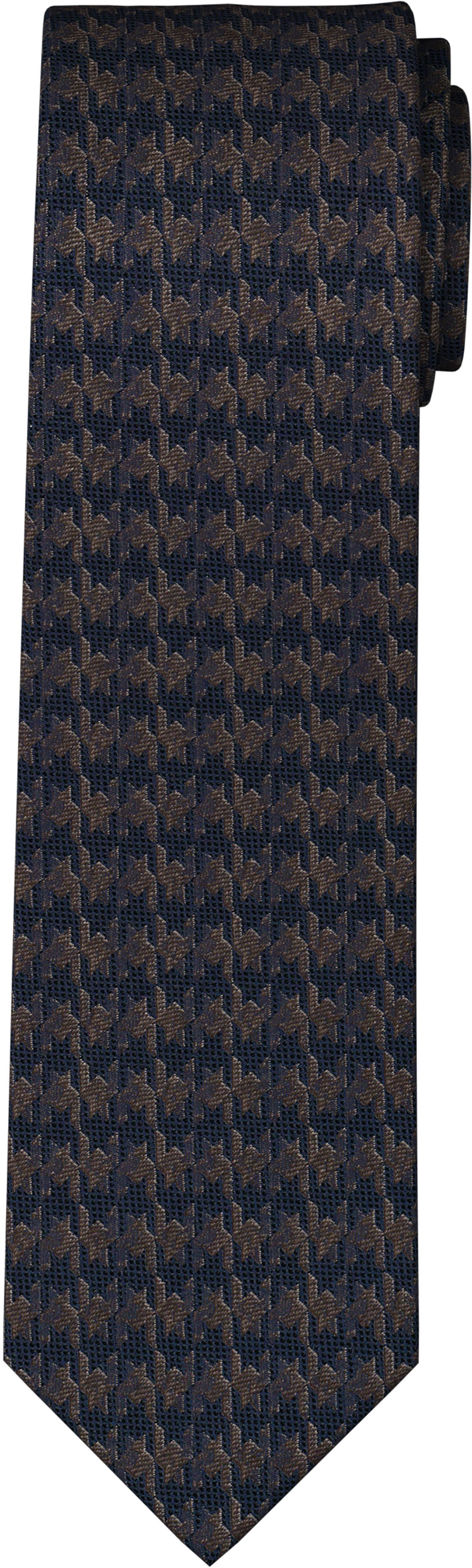 Krawatte OLYMP, Herren, blau (braun), Seide, Krawatten Krawatte, reine Seide, 6,5 cm braun Einheitsgröße