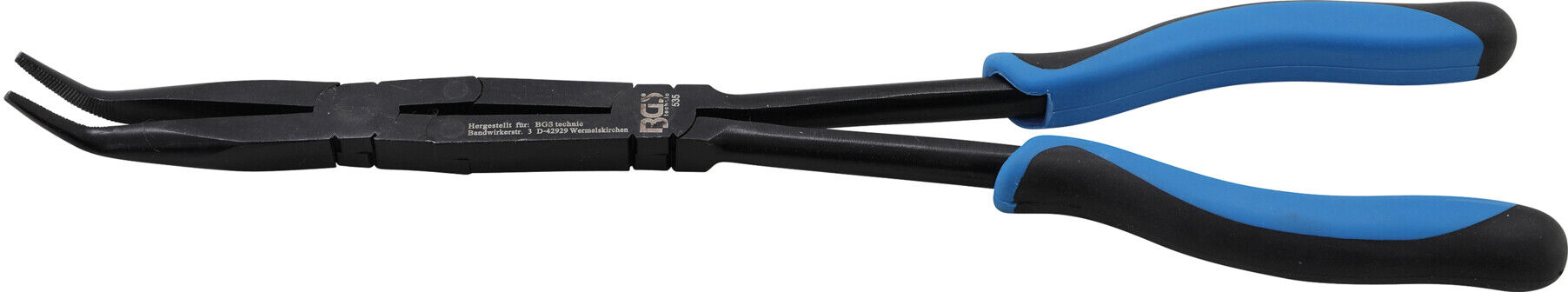 BGS Doppelgelenk-Zange abgewinkelte Spitze 350 mm ; BGS technic (535)