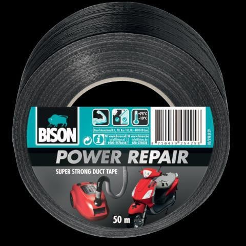 Bison Power Repair Schwarz Rolle 50 m