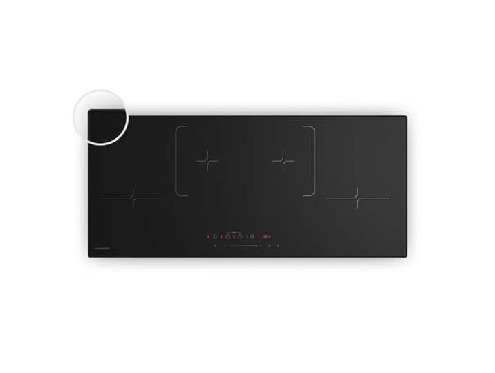 Klarstein Velaire Induktionskochfeld 90cm - 4-Zonen Kochfeld Induktion, 7000W Boost, Touch-Slider, Timer, Kindersicherung, Restwärmeanzeige, Flex-Zonen, Schwarz, Einbau Induktionsherd