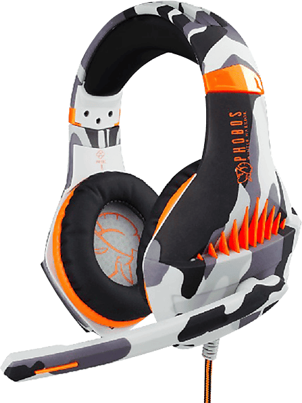 Auriculares gaming - FR-TEC Freek Tec Phobos Winter Warrior, De diadema, Con cable, Multiplataforma, Micrófono, Camo