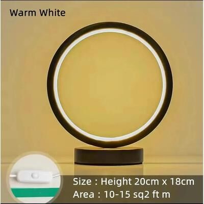 Uplift Picks Modern Dimmable LED Ring Table Lamp Creates Soft Elegant Ambiance Anywhere black dimmable