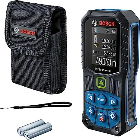 BOSCH Professional Akku-Laser-Entfernungsmesser GLM 50-27 CG, Schutzhülle 0.601.072.U00 (2 × AA)