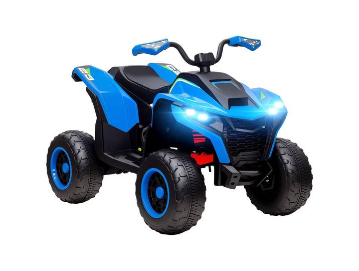 ComfortXL Elektroquad De-06218 mit Musik, USB und LED-Scheinwerfern Blau, Kunststoff, Metall, 69x75x109 cm, Freizeit & Co, Gartenspielzeug, Kinder-Elektrofahrzeuge