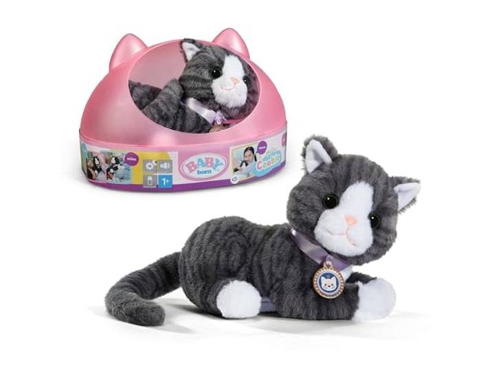 BABY Born Meine Katze Cookie mit Transportbox Sound- und Vibrationsfunktion, Transportbox, Batterien erforderlich