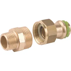 Rotguß Pressfitting V-Kontur Rohrverschraubung mit AG flach dichtend P 4331 G 54x2