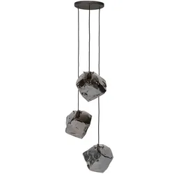 HÄNGELAMPE EDESSA Silber Glas