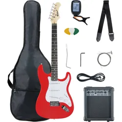 McGrey Rockit E-Gitarre ST-Komplettset Fiesta Red