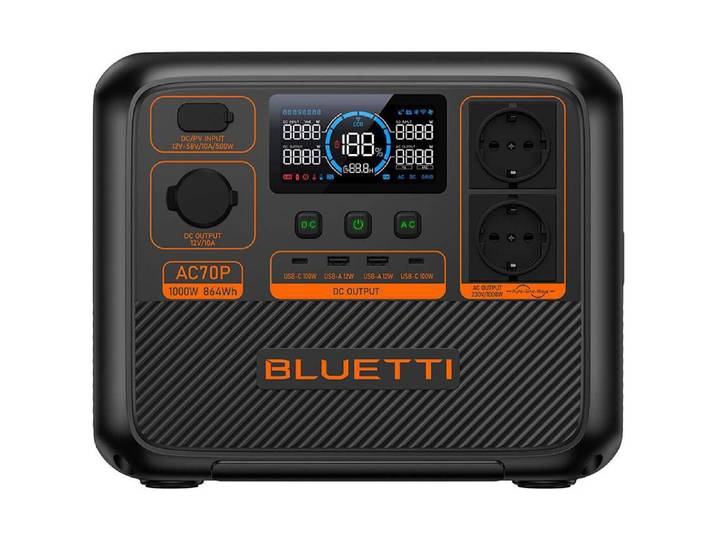 Bluetti Ac70P Powerstation, 1000 W, 864 Wh