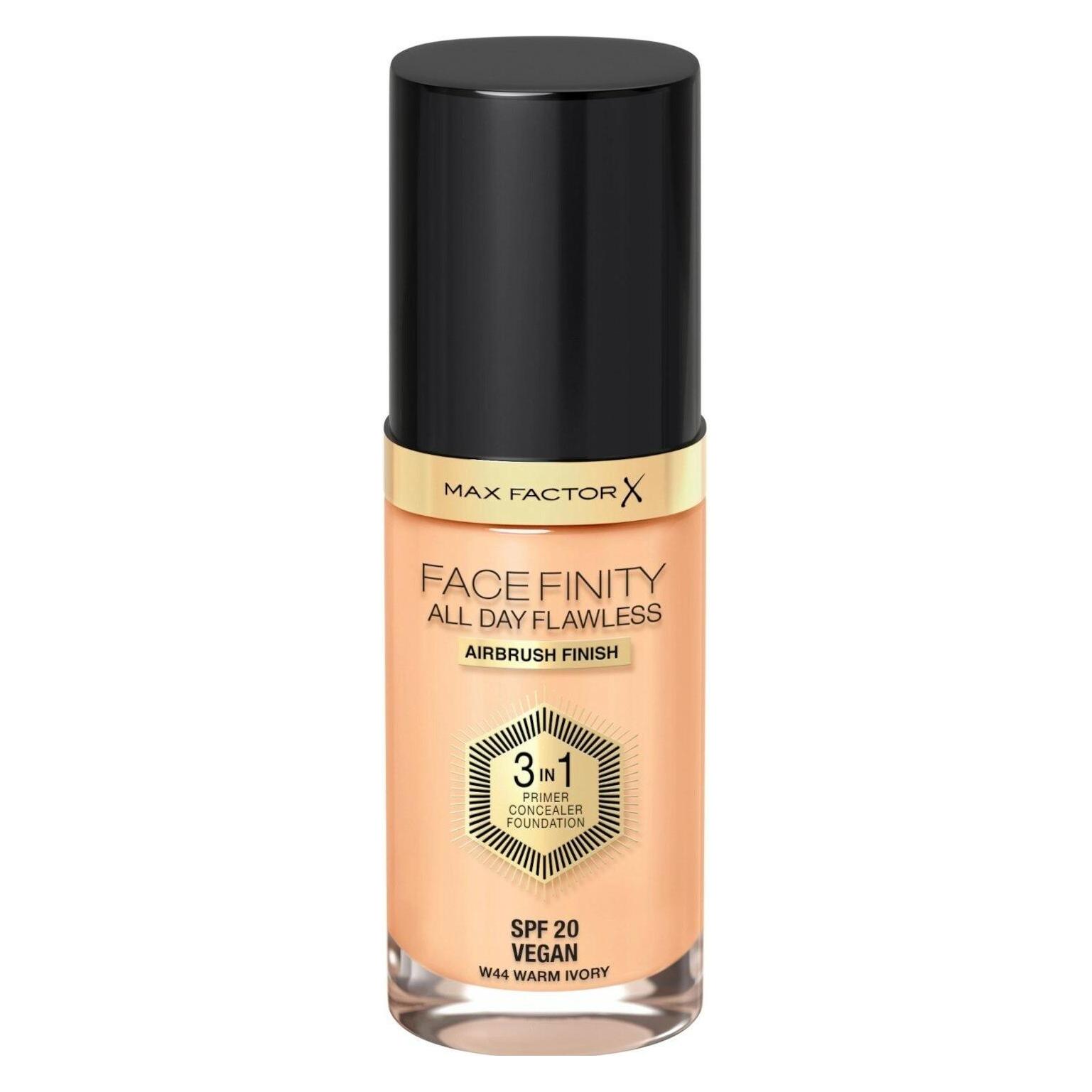 Max Factor FACEFINITY All Day Flawless 3in1 Foundation Nr. W44 Warm Ivory 30ml (W44) (350155531)
