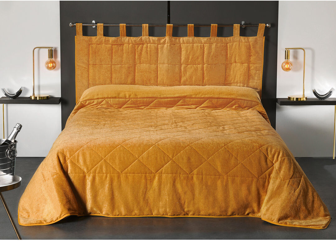 Fairmont Park Weaubleau Polyester Solid Colour Bedspread Yellow 180x240cm