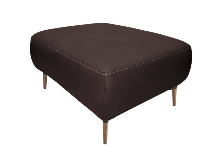 Valnatura Hocker, Dunkelbraun, Holz, Metall, Echtleder, Longlife-Leder, rechteckig, 65x46x55 cm, Goldenes M, Lederauswahl, Stoffauswahl, Wohnzimmer, Sessel, Hocker, Sitzhocker