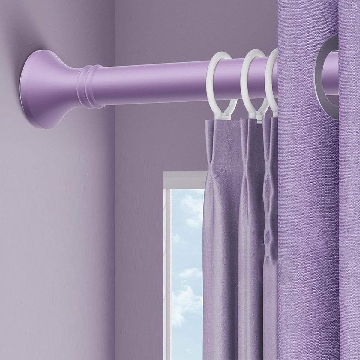 Verstelbare Telescoop Gordijnroede Lila 310-400 cm