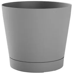 TeraPlast Orione 19 Pflanzkübel Fog Grey Hellgrau rund 19cm Blumentopf