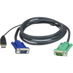 ATEN KVM Adapter [1x VGA-Stecker - 1x VGA-Stecker, USB 2.0 Stecker A] 1.20 m Schwarz 2L-5201U