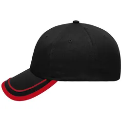 Basecap Piping "MB6501" 6-Panel - black/red